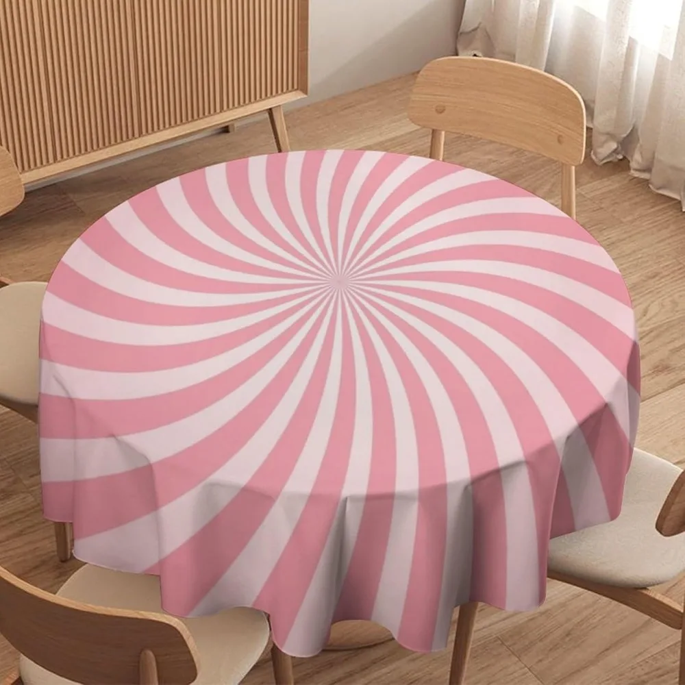 Century Textile & Sewing Supply Saskatoon Sk - Vintage Groovy Swirl Round Tablecloth 70s