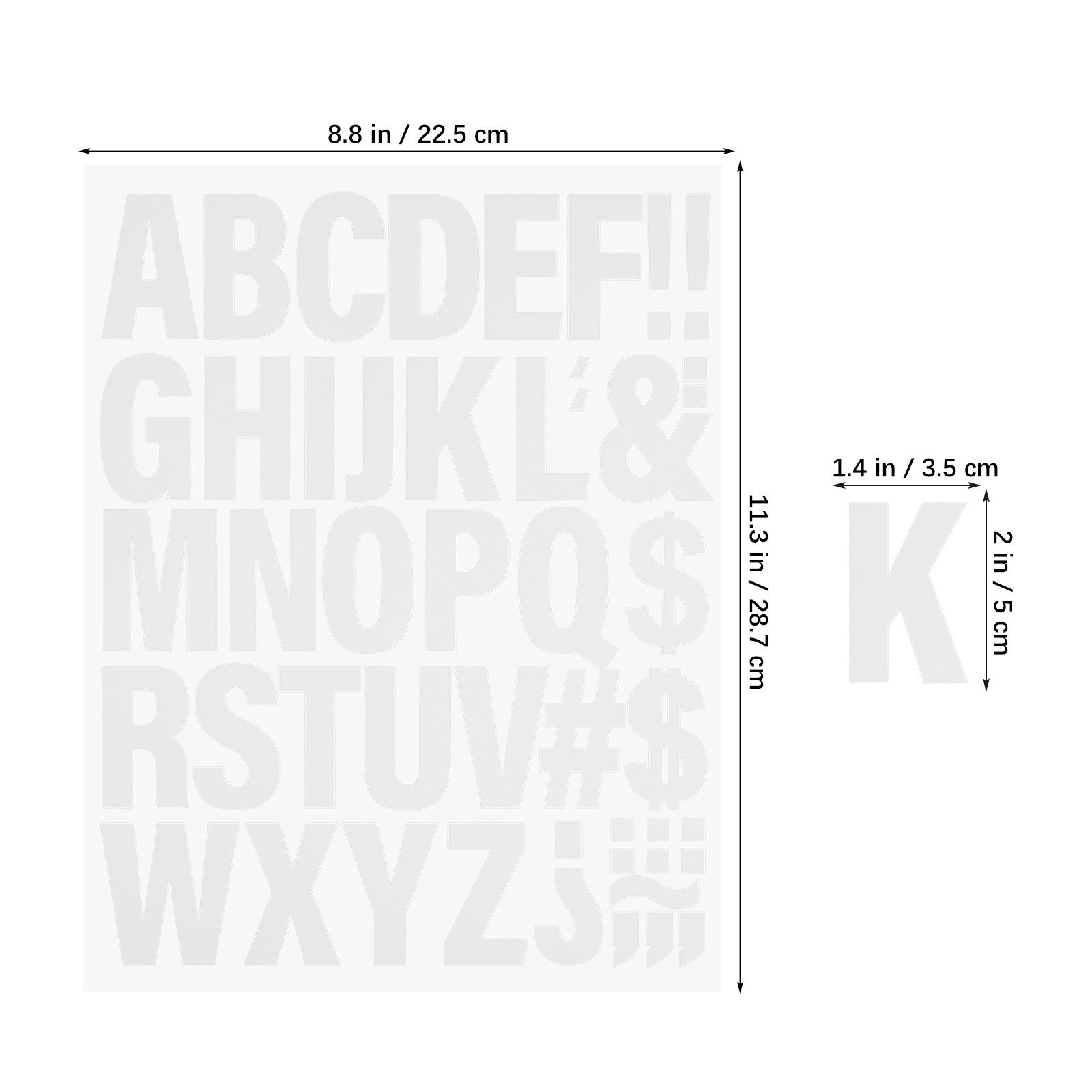 10Sheets Iron on Letters Fade  - Iron On Patch recension och pris