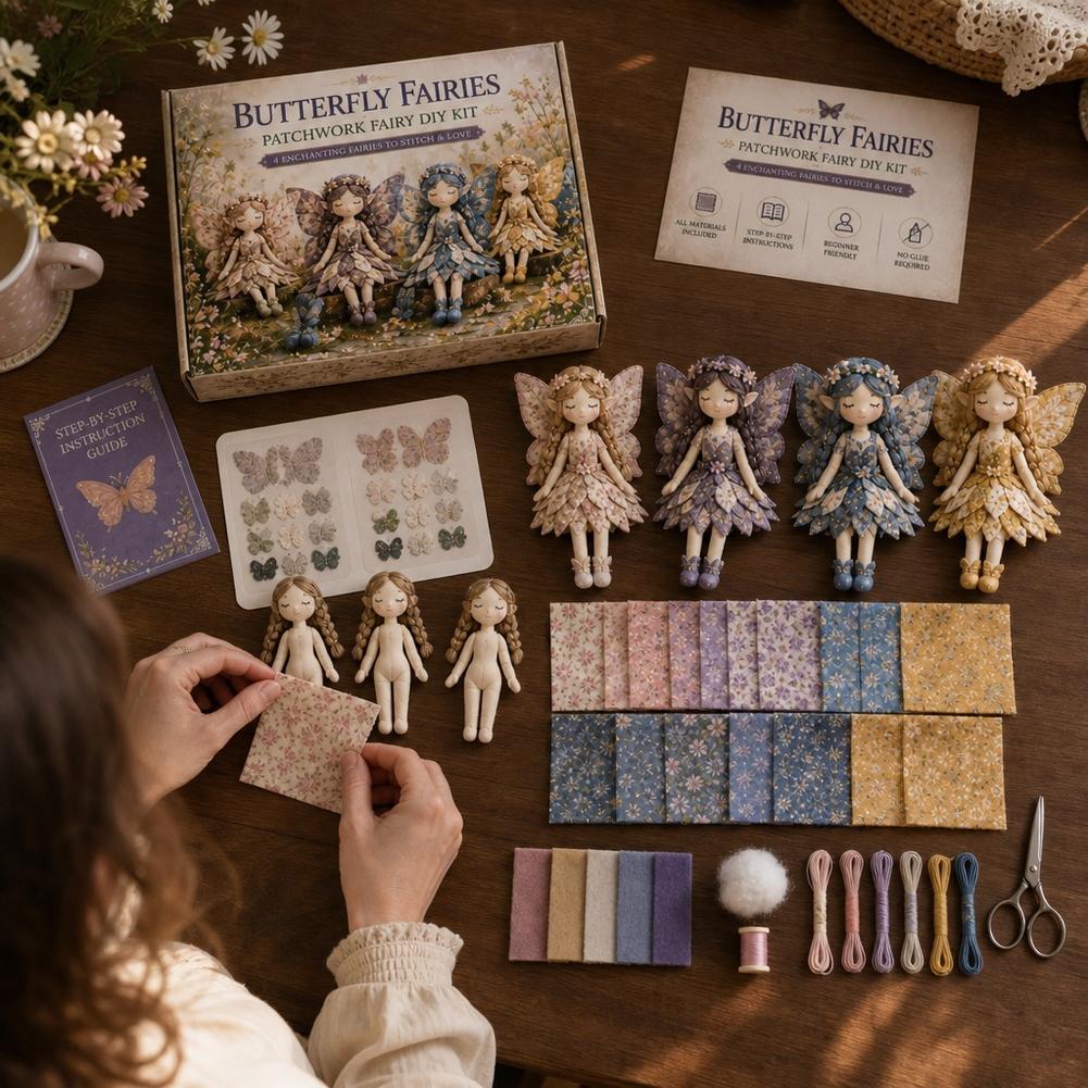 DIY Fairy Patchwork Sewing Kit - Is Sewing Textile Art recension och pris