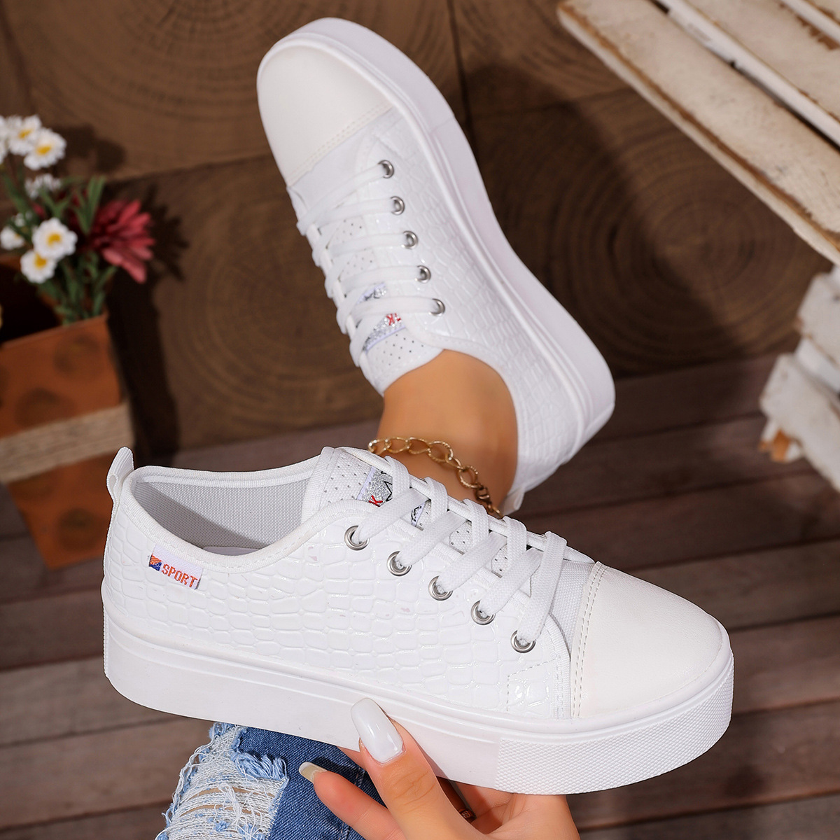 New Women's Flat Casual Single - Sewing New recension och pris