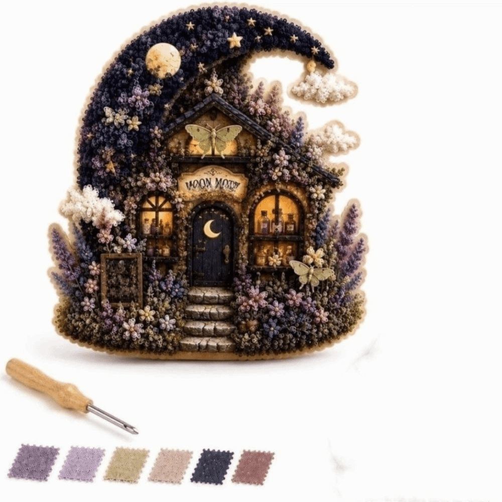 House Scene Poke Art Kit Mushr - Is Sewing Textile Art recension och pris