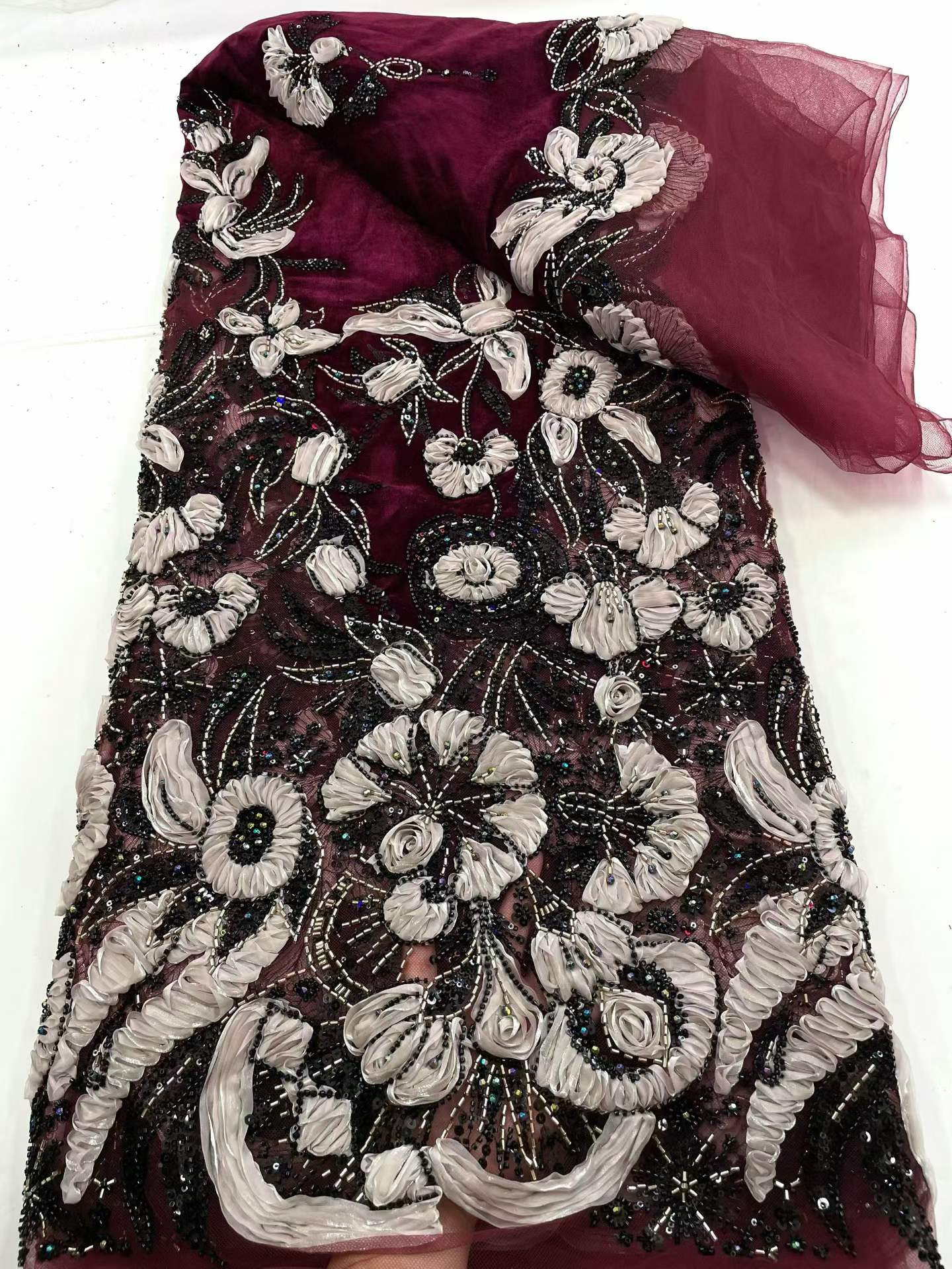 African Sequins Velvet Lace Fa - Sewing Velvet Fabric recension och pris