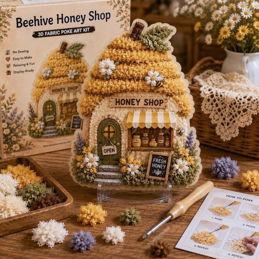 House Scene Poke Art Kit Mushr - Is Sewing Textile Art recension och pris