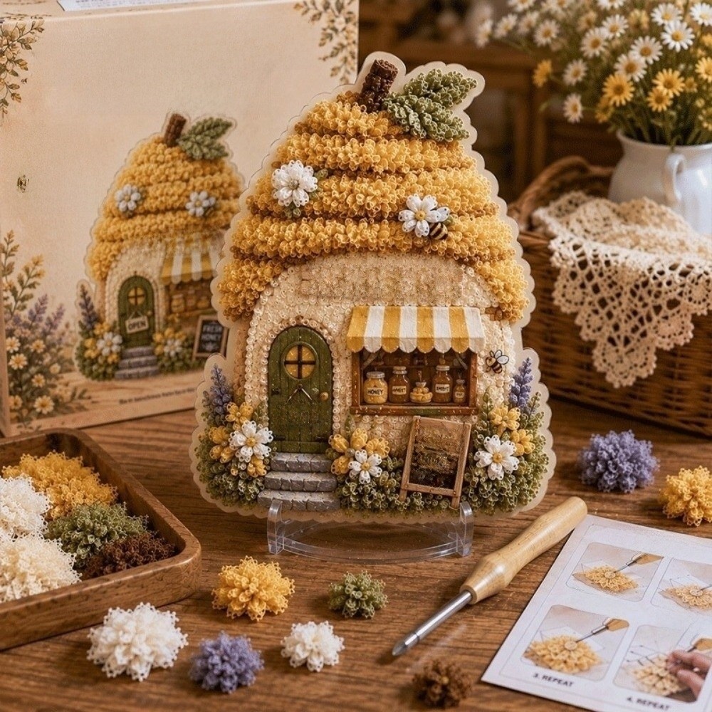 House Scene Poke Art Kit Mushr - Is Sewing Textile Art recension och pris