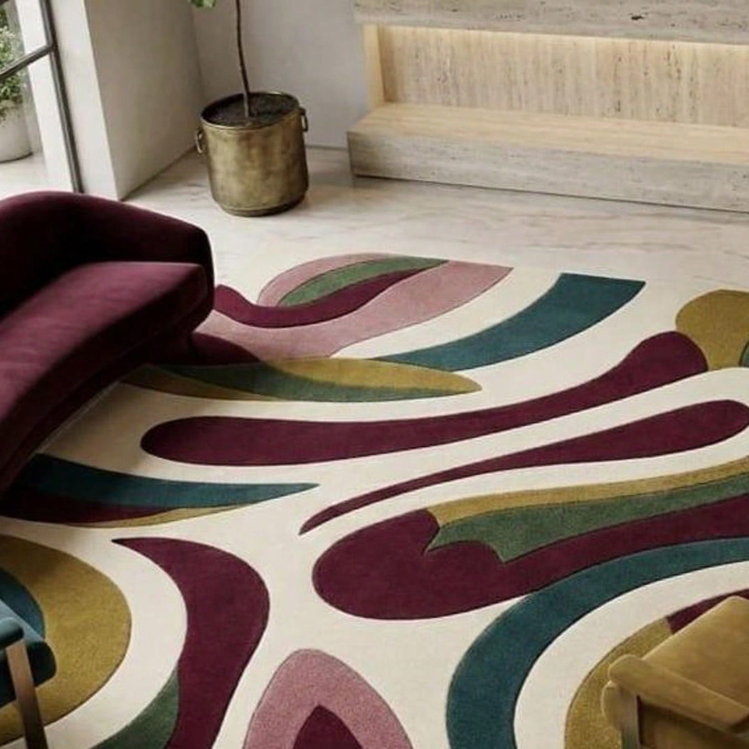 Abstract Pattern Carpet, Mid-C - Century Textile & Sewing Supply Saskatoon Sk recension och pris