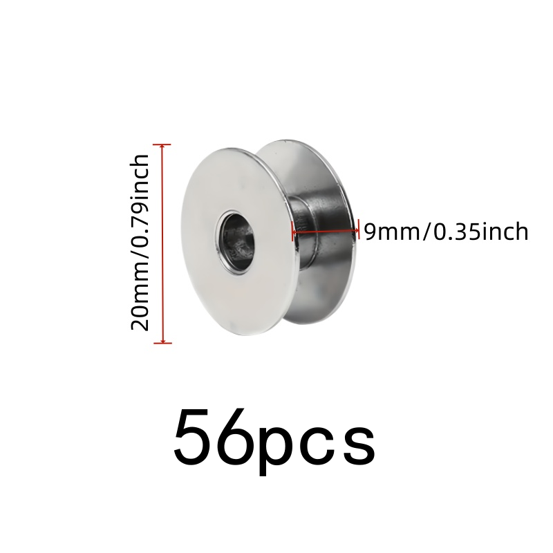 56 pcs Metal Thread Bobbins, S - Sewing Thread Production recension och pris